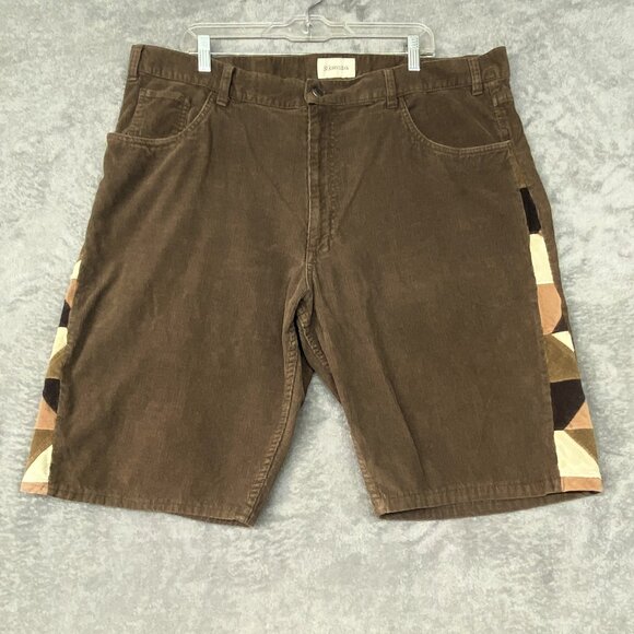 Corduroy Shorts Men's Patchwork Reworked Handmade Upcycled Boho Festival Sz. 44